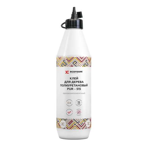 Ecoroom PUR-515, 0,5 кг, Клей полиуретановый универсальный для дерева, бутылка